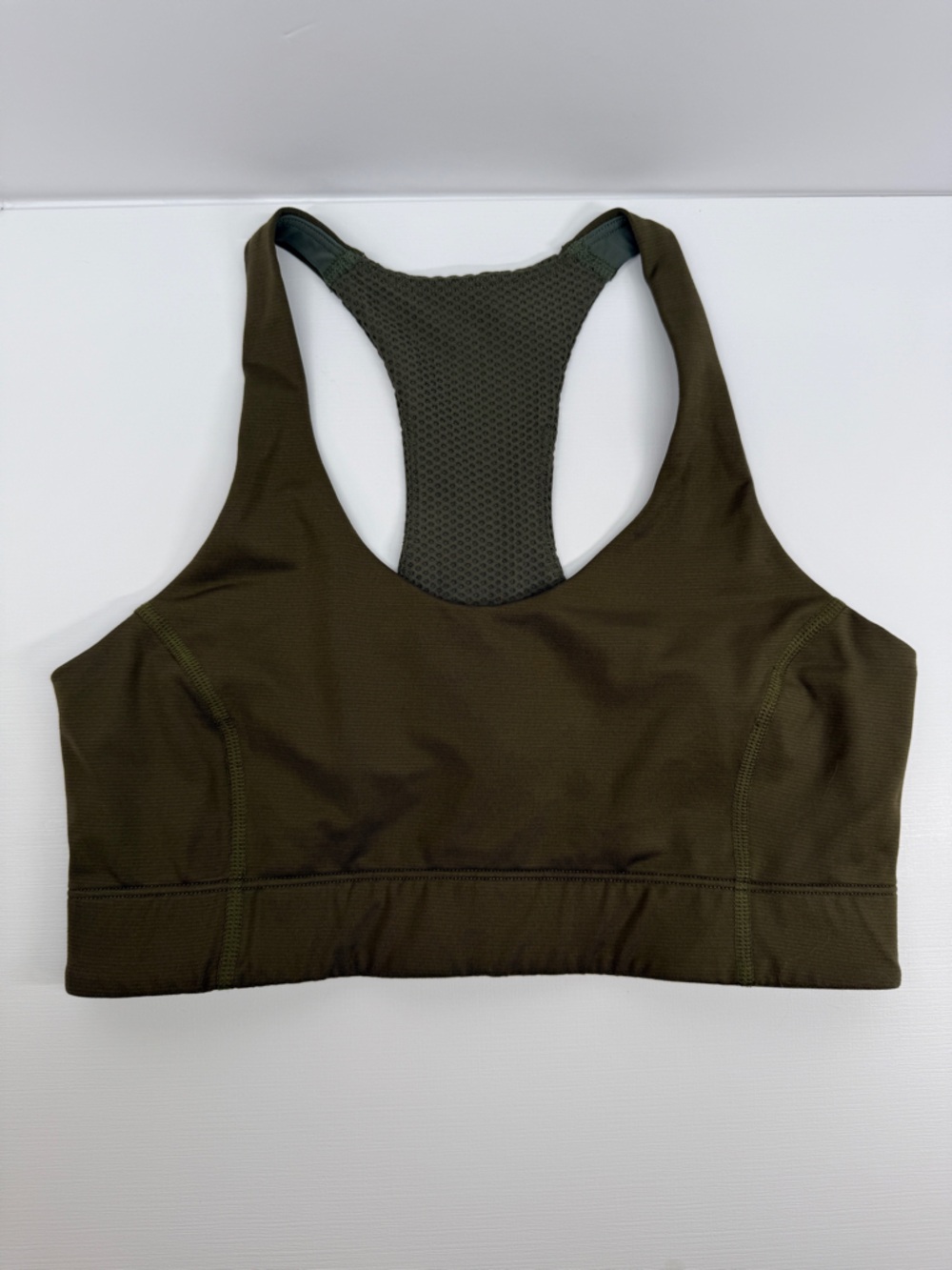 Outdoor Voices Olive Green Racerback Sports Bra